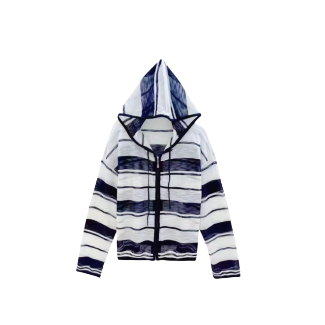 竹节麻100夏季薄款气质洋气百搭针织衫开衫外套女5336