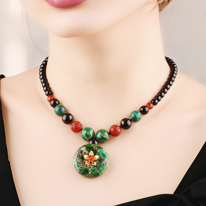 合金项链 手工编织项链气质古风百搭短款复古简约长款时尚配饰品