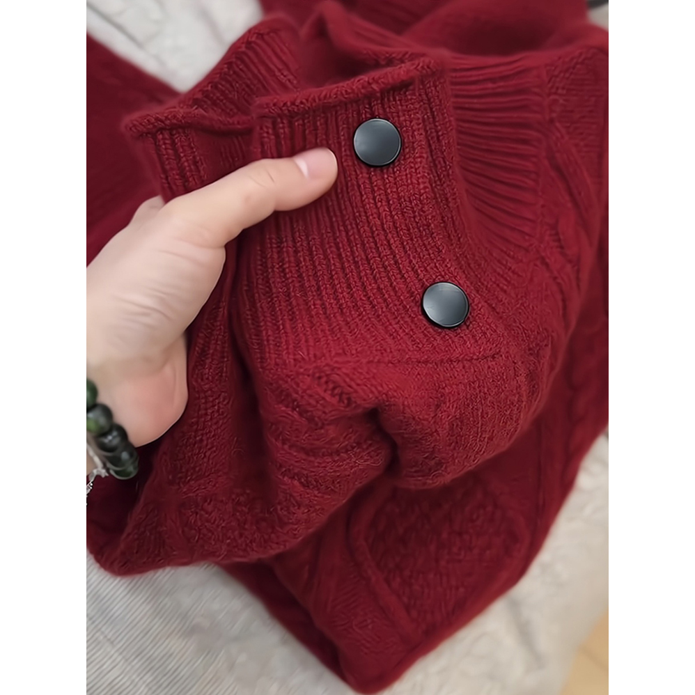 欧货2025秋冬新款休闲百搭立领针织开衫女大码高级感小众显瘦上衣