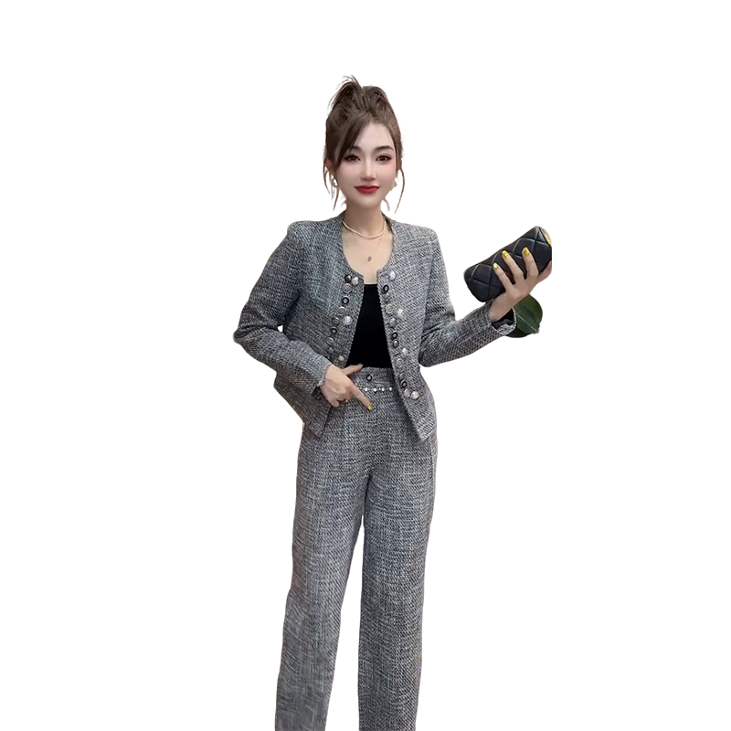 秋季新款气质高级感时尚套装带精美腰带