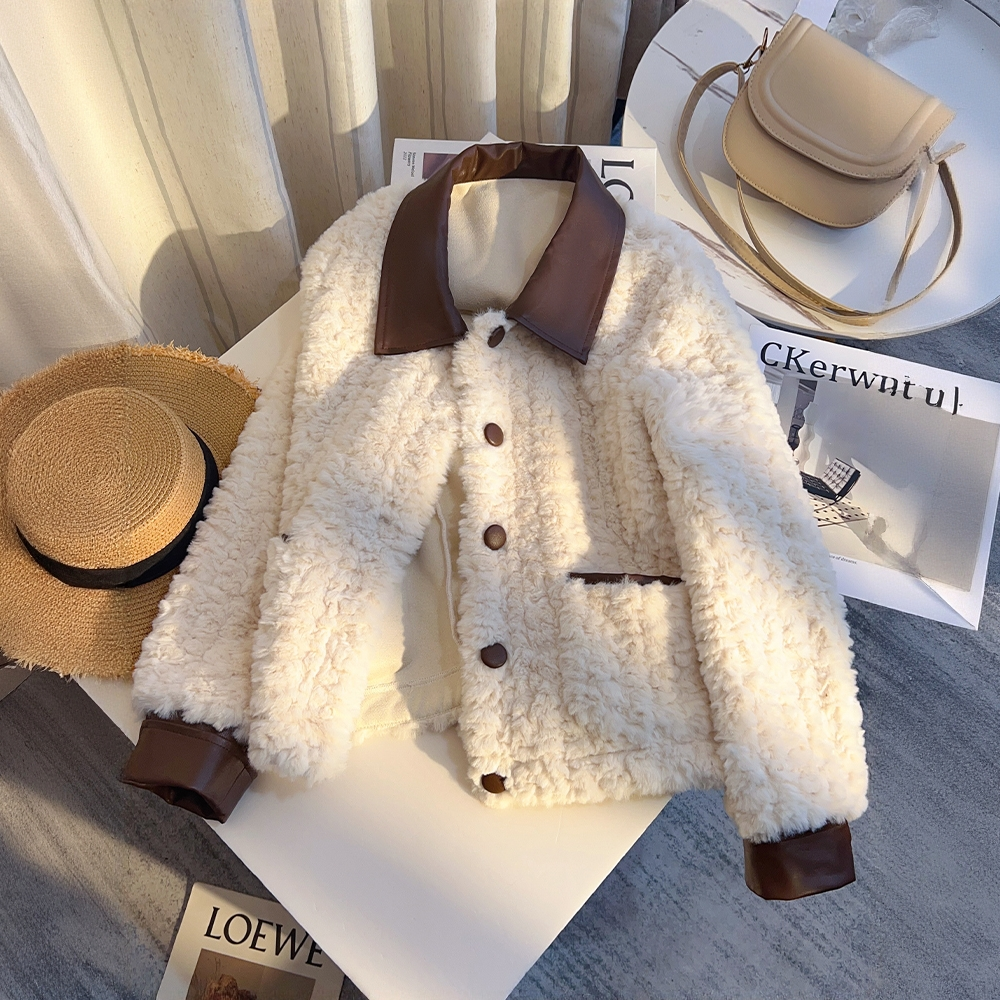 La babite小香风短款外套2025秋冬新款小个子加厚短款夹克上衣