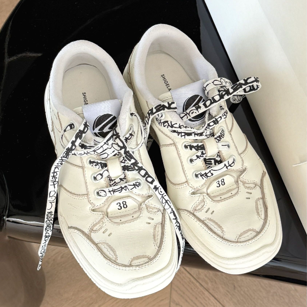 诗歌兰女鞋2025秋新款时尚百搭厚底休闲鞋板鞋