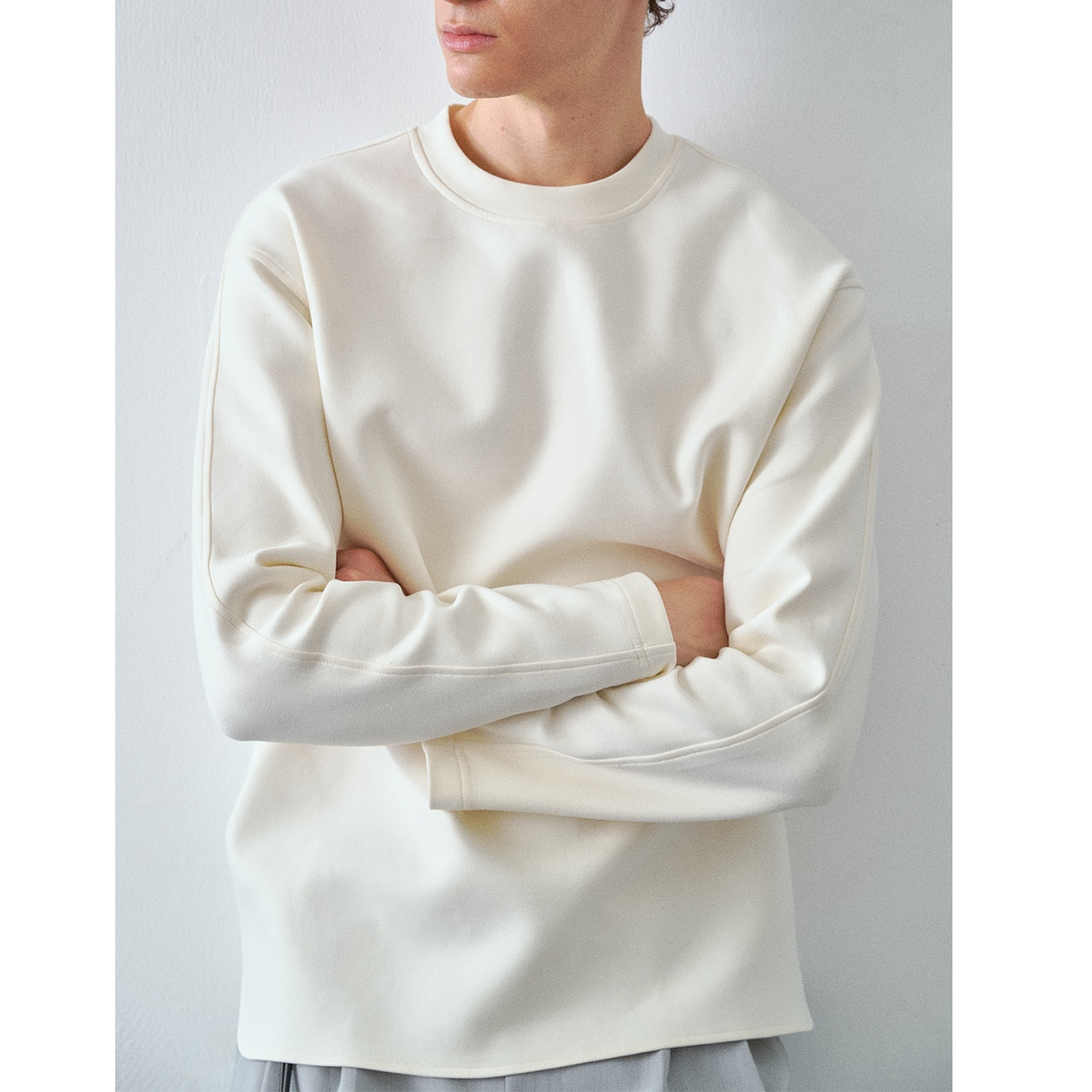 梵基弗奈亨利领宝石扣卫衣打底衫男长袖t恤春秋季休闲内搭打底衫