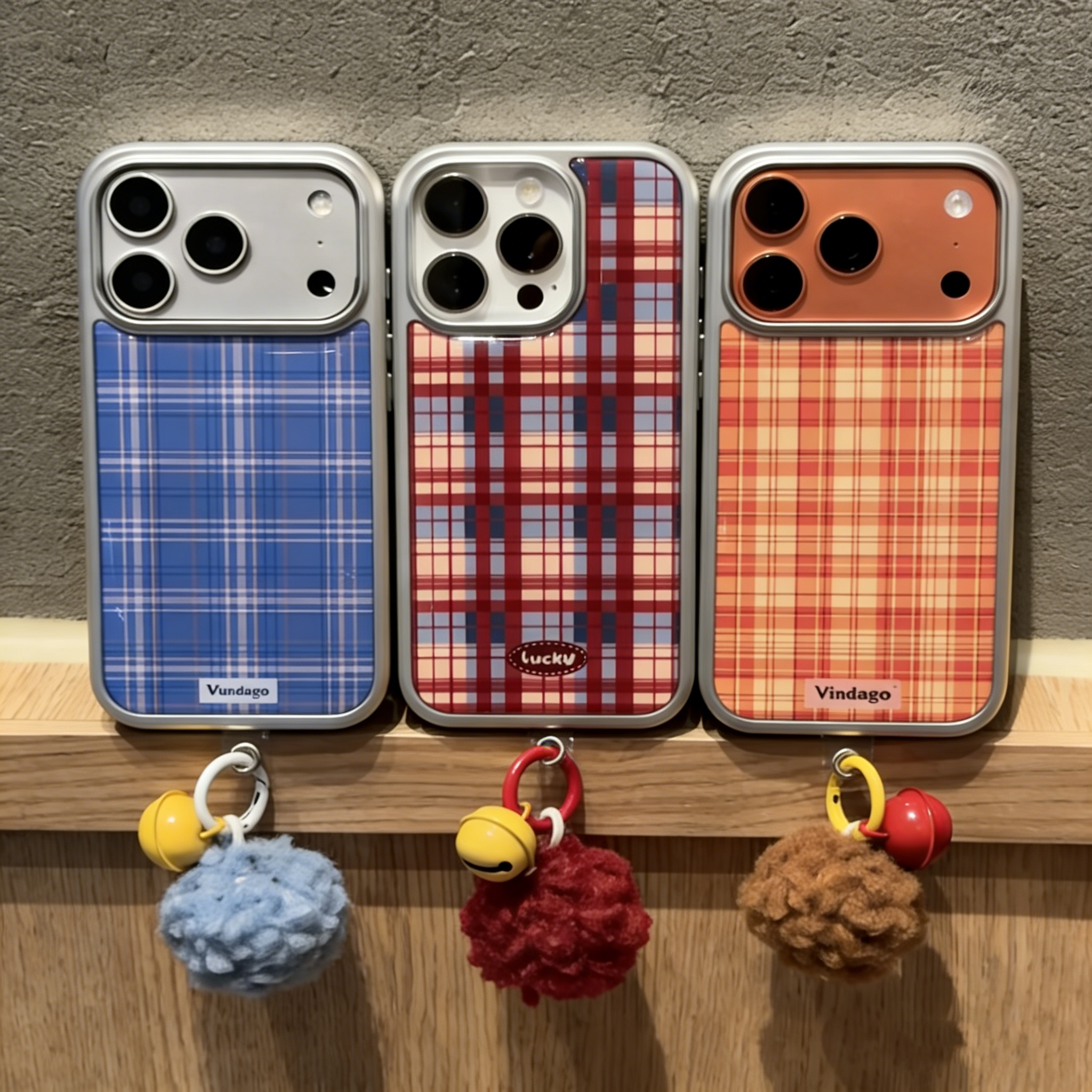 复古格纹适用iPhone17手机壳苹果16/15promax华为P70oppo小米17套