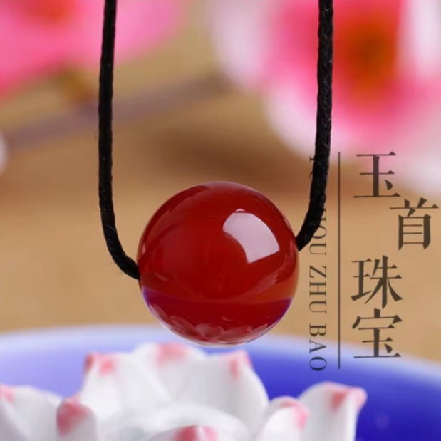 保真天然红玉髓玛瑙路路通吊坠高贵转运招财珠玉石挂件男女项链坠