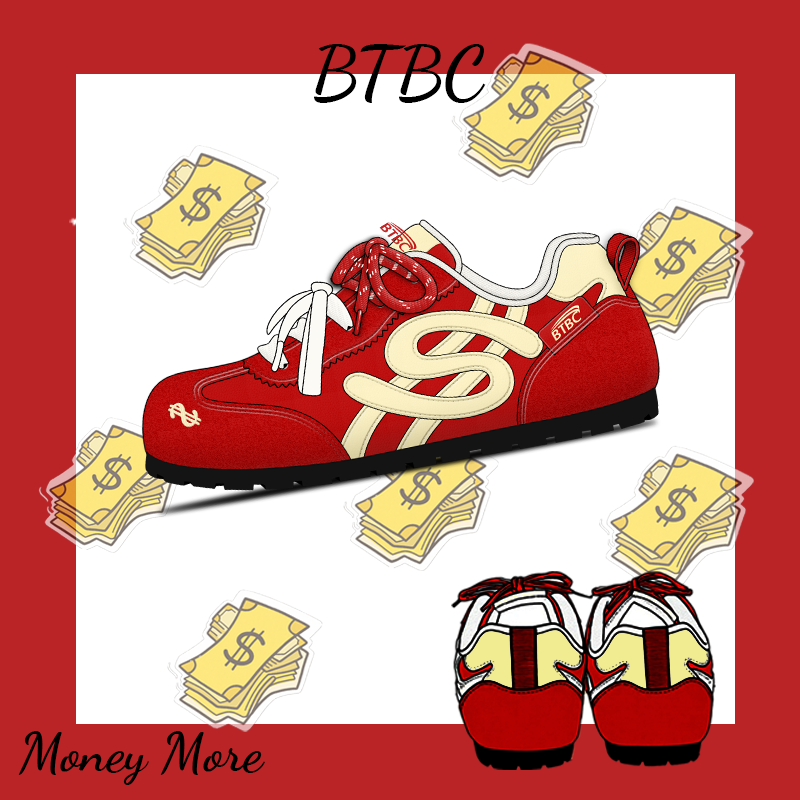 BTBC·【暴富钱多多】2025年秋季新品百搭休闲板鞋软底德训鞋ins风