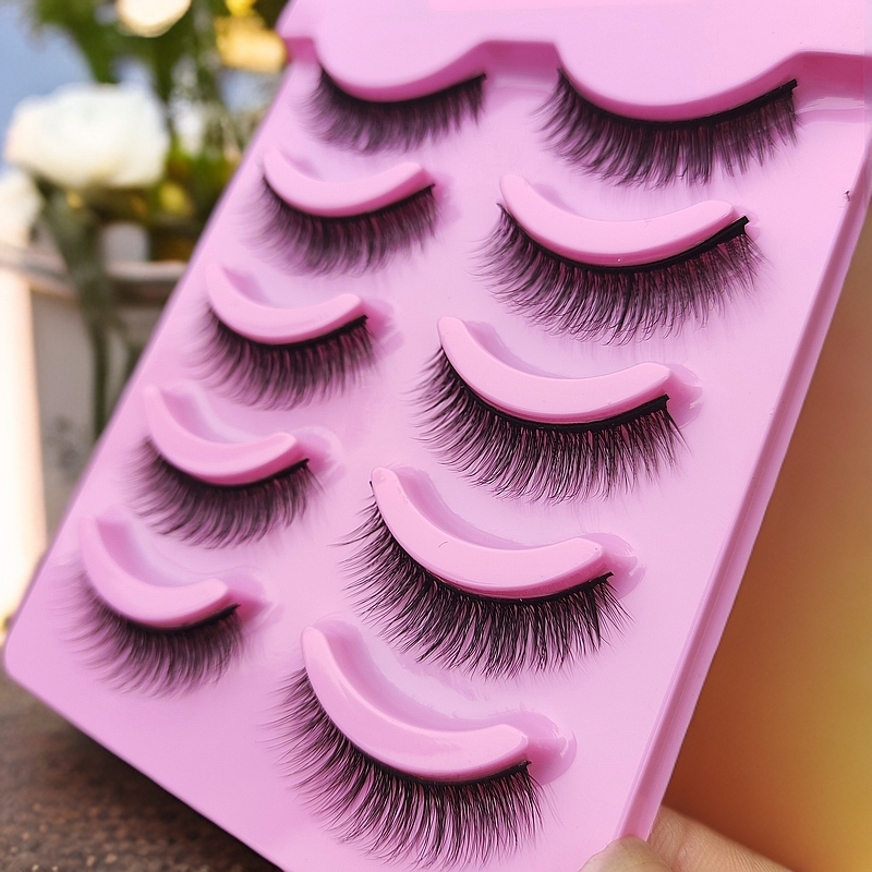 （肿眼泡可撑）假睫毛自然素颜浓密卷翘硬梗可撑双眼皮演出新手