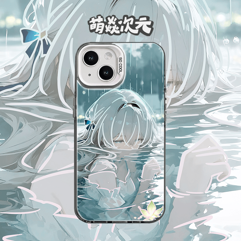 水中流萤适用于苹果iqoo华为oppo小米15vivo一加彩银手机防摔壳