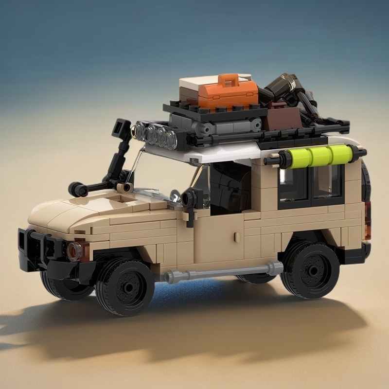 MOC小颗粒陆地巡洋舰-迷你版 车模系列模型益智男孩拼插积木摆件