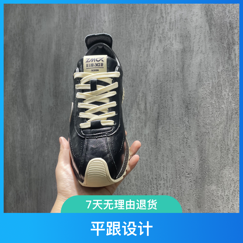 秋季新款男士休闲百搭舒适轻便潮鞋时尚软底拼色圆头低帮单里男鞋