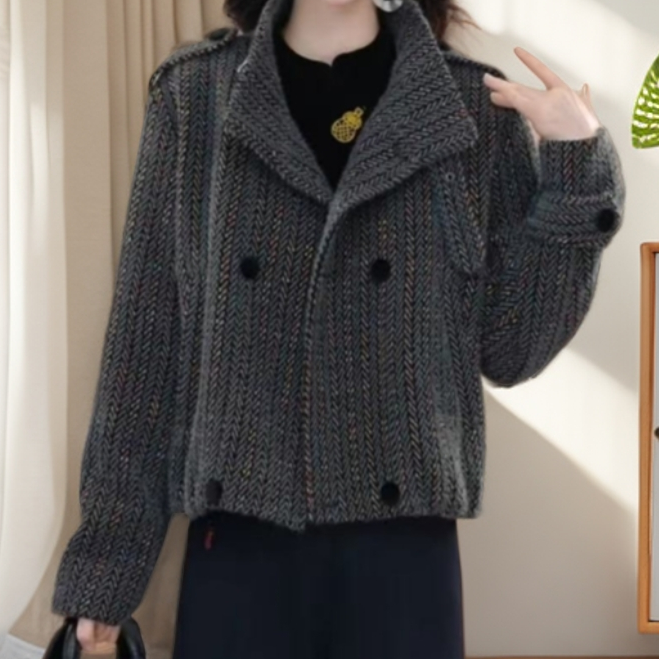 2025年秋季新款气质时尚潮流显瘦百搭短款女士大码休闲外套