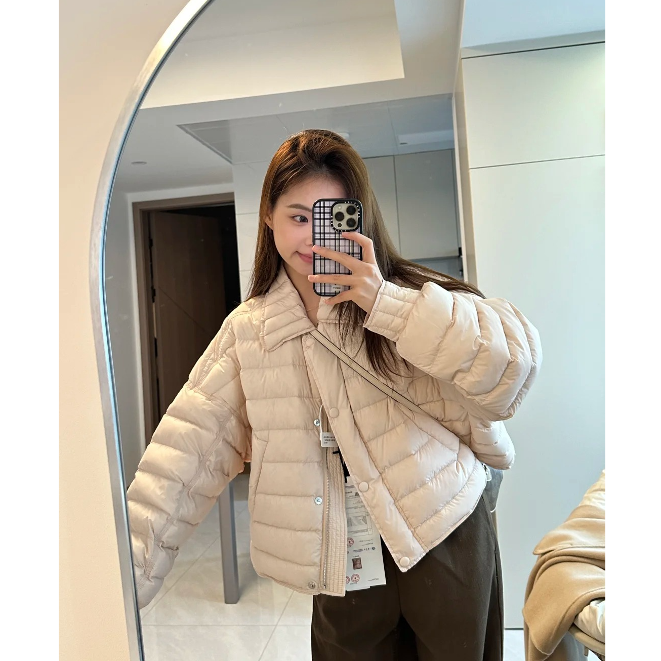 MARIE.COCO韩系轻薄棉服女2025冬季新款保暖棉衣外套宽松显瘦上衣