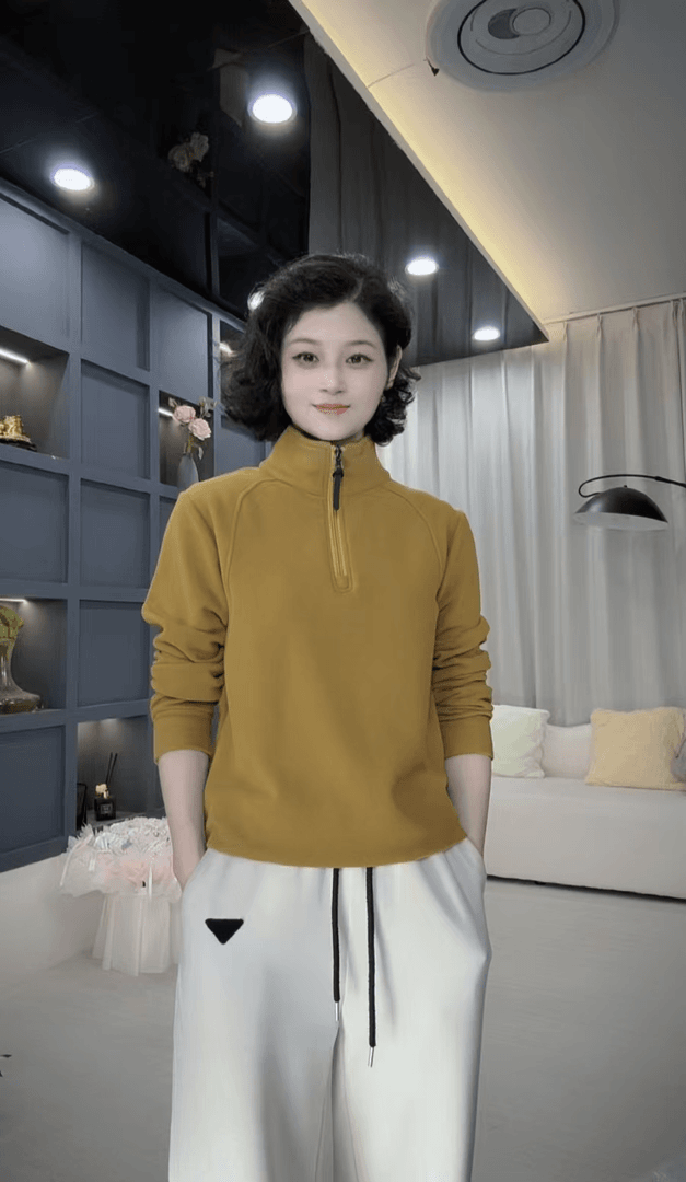 2025年秋冬显瘦休闲气质拼接双面绒上衣长袖加绒百搭打底5650