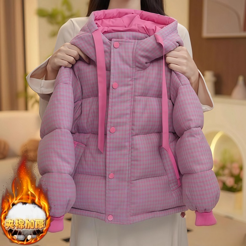 女童棉服冬装2025新款儿童夹棉加厚棉袄外套女大童冬季羽绒面包服