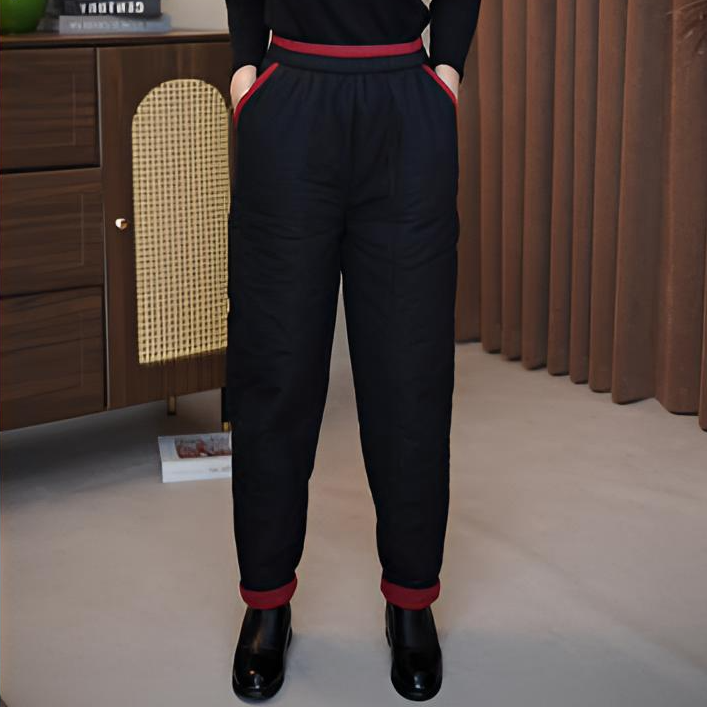 哈伦裤加棉长裤拼色冬季休闲裤韩版加厚保暖