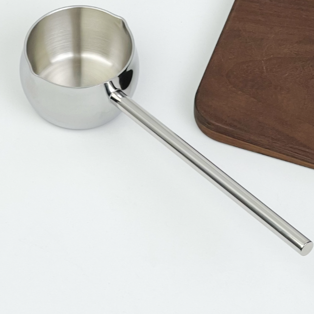 泼油锅316不锈钢长柄烧油浇油锅厨房热油小锅