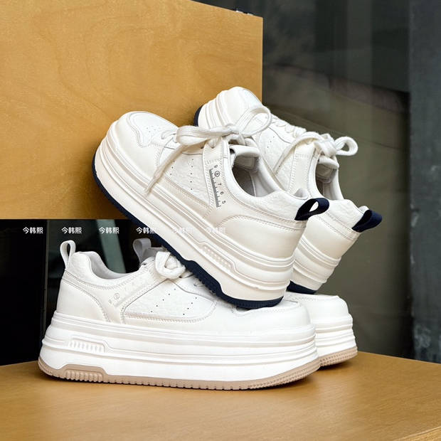 今韩熙6679-1小个子厚底增高小白鞋新款休闲百搭圆头学生板鞋