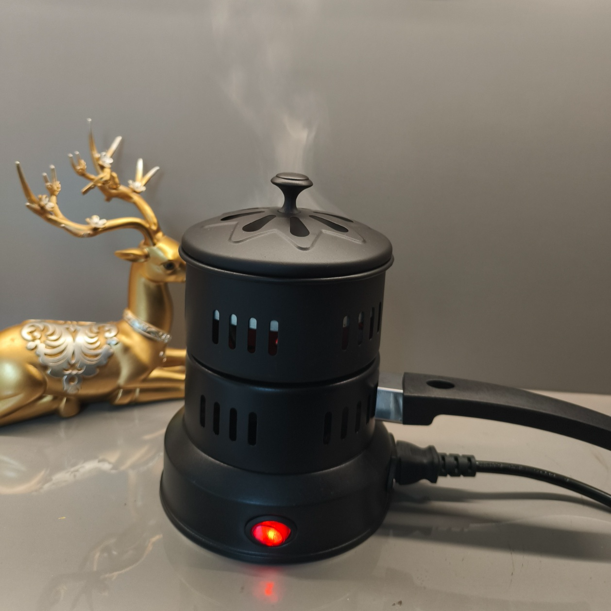 【藏区邮政包邮】户外香炉电熏香炉家用小型2025年新款黑色煨桑炉