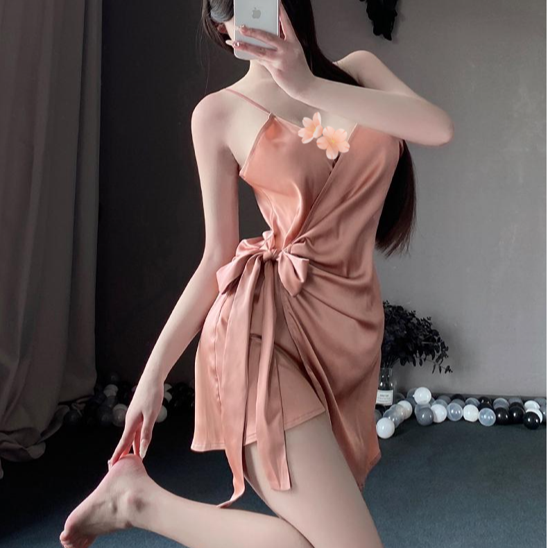 大码性感睡衣女修身24年夏吊带睡裙一片式冰丝纯欲风高级感家居服