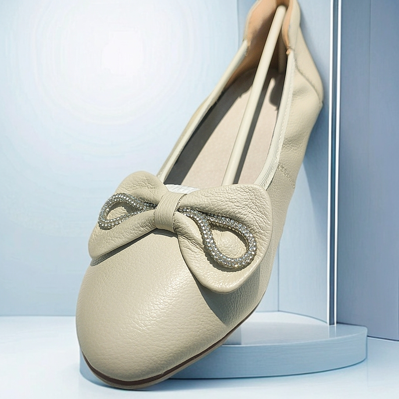 软皮女鞋浅口单鞋夏季头层牛皮粗跟工作豆豆鞋子女款高考幸运物件