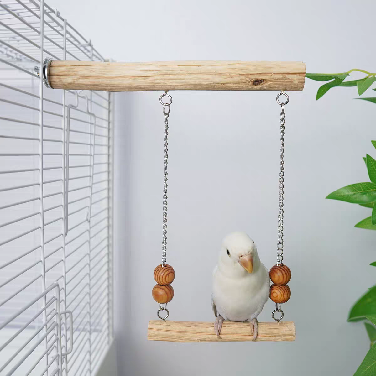 苹果木鸟秋千站杆鹦鹉玩具互动娱乐解闷啃咬玩耍益智用品