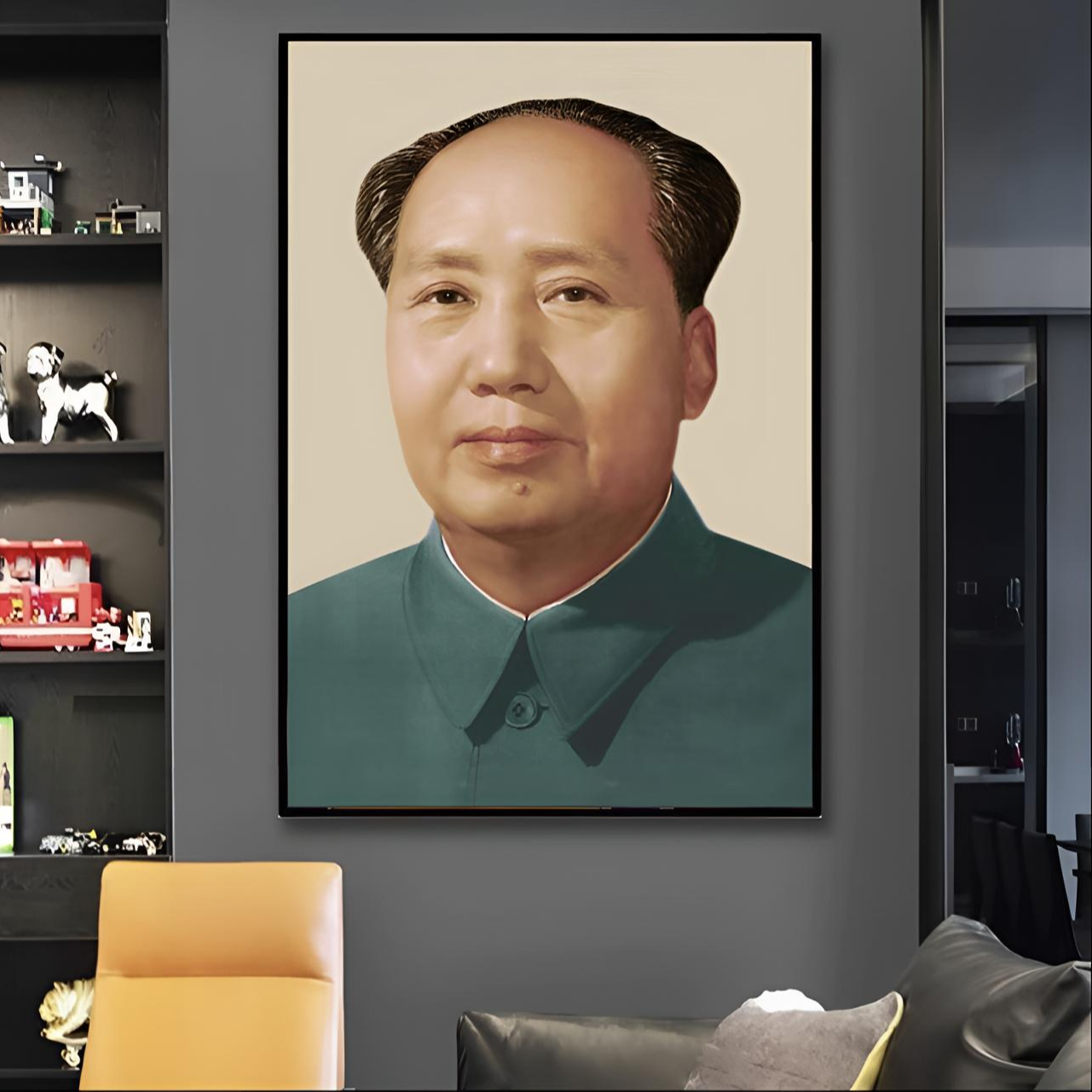 新中国人物伟人领袖历史人物装饰画轻奢办公室墙挂画