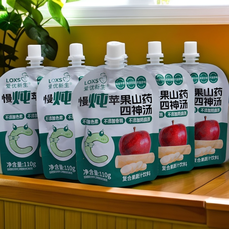 爱优新生慢炖苹果山药茯苓四神汤原果汁含量≥99%宝宝儿童无添加糖