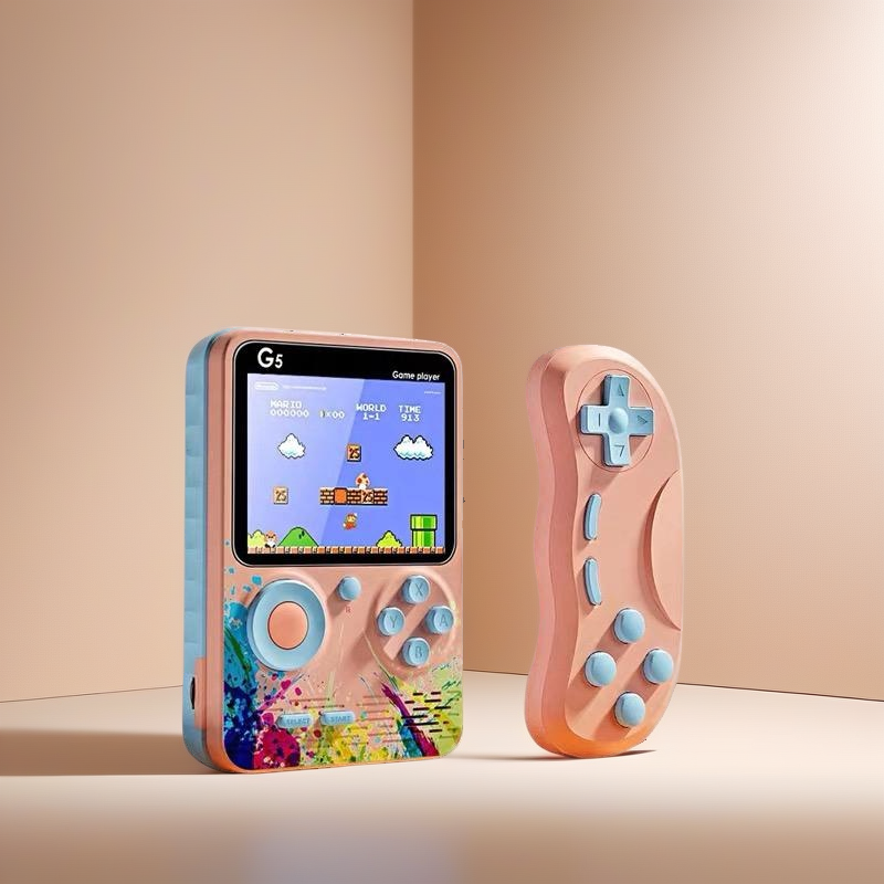 新款经典500合1迷你双人掌上类似PSP玩法怀旧游戏机适合学生双打