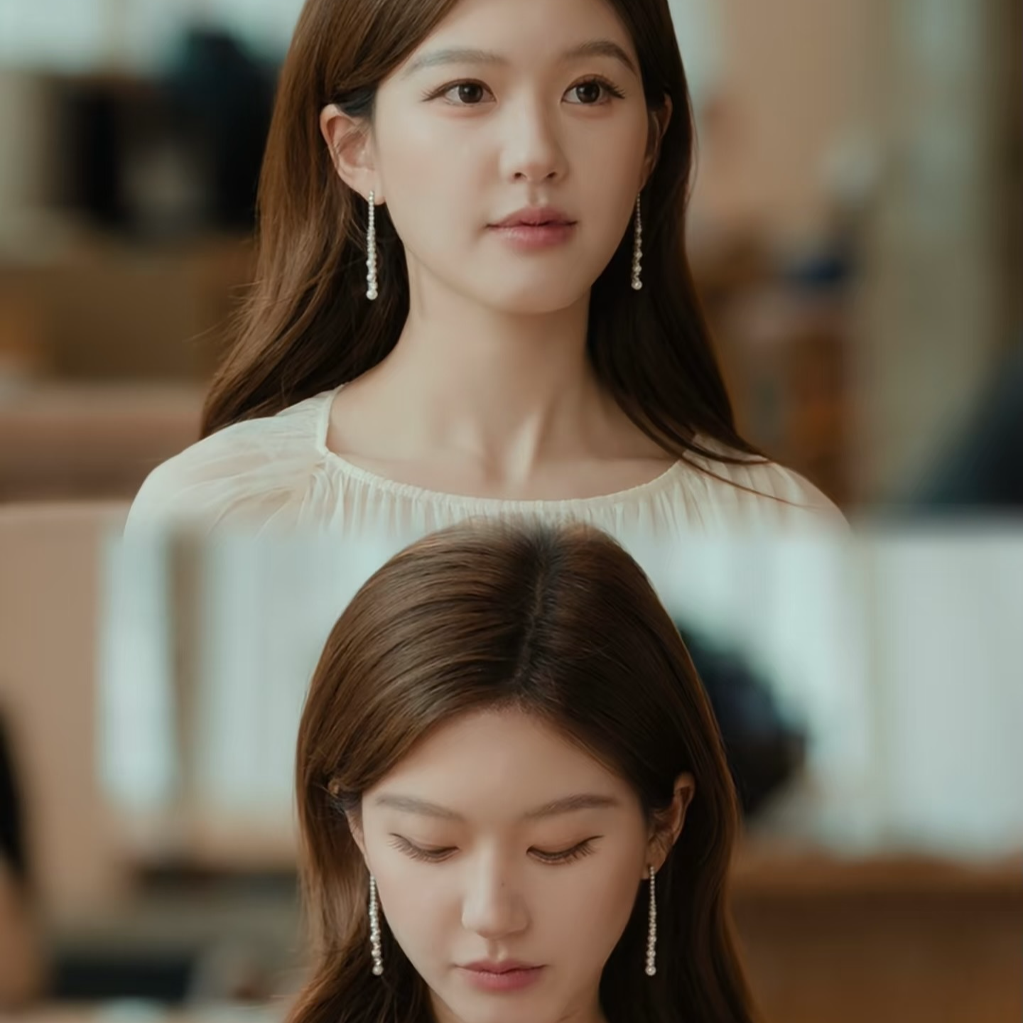 铜合金锆石耳饰 赵露思许妍许我耀眼同款耳饰珍珠闪钻流苏耳环