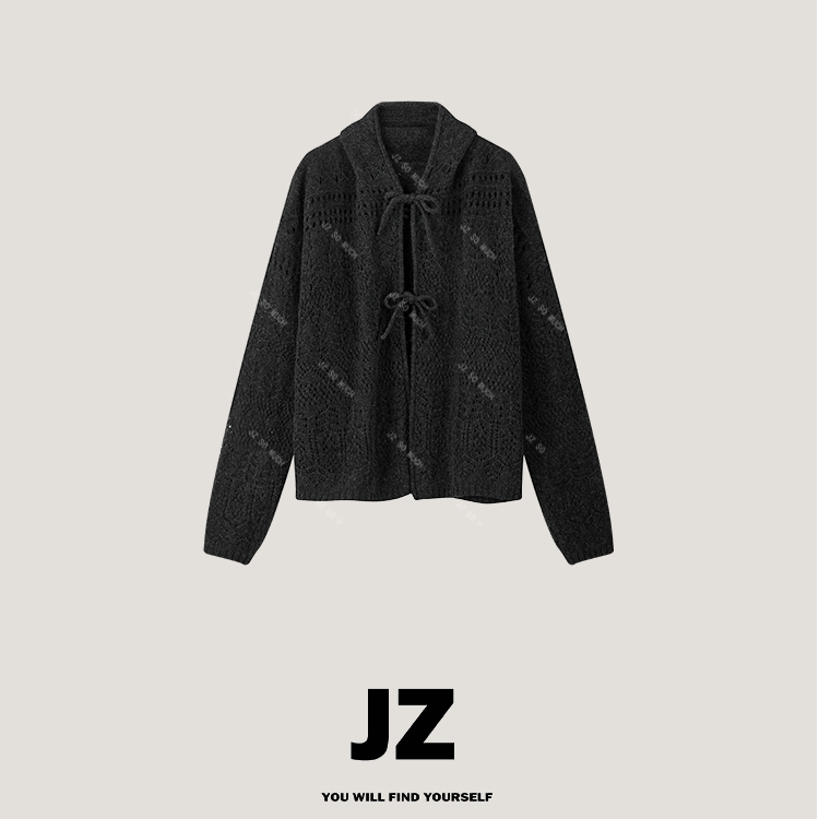 金子/JZ SO MUCH【羊毛秘境斗篷】100%羊毛镂空毛衣上衣外套