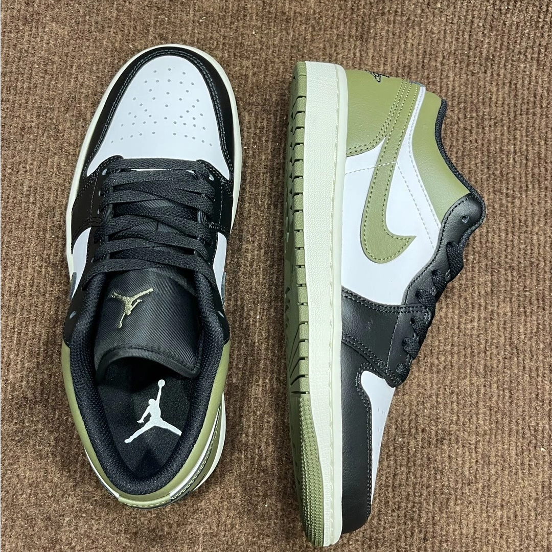 Air Jordan 1 女款黑绿色运动篮球鞋复古百搭休闲板鞋官方正品