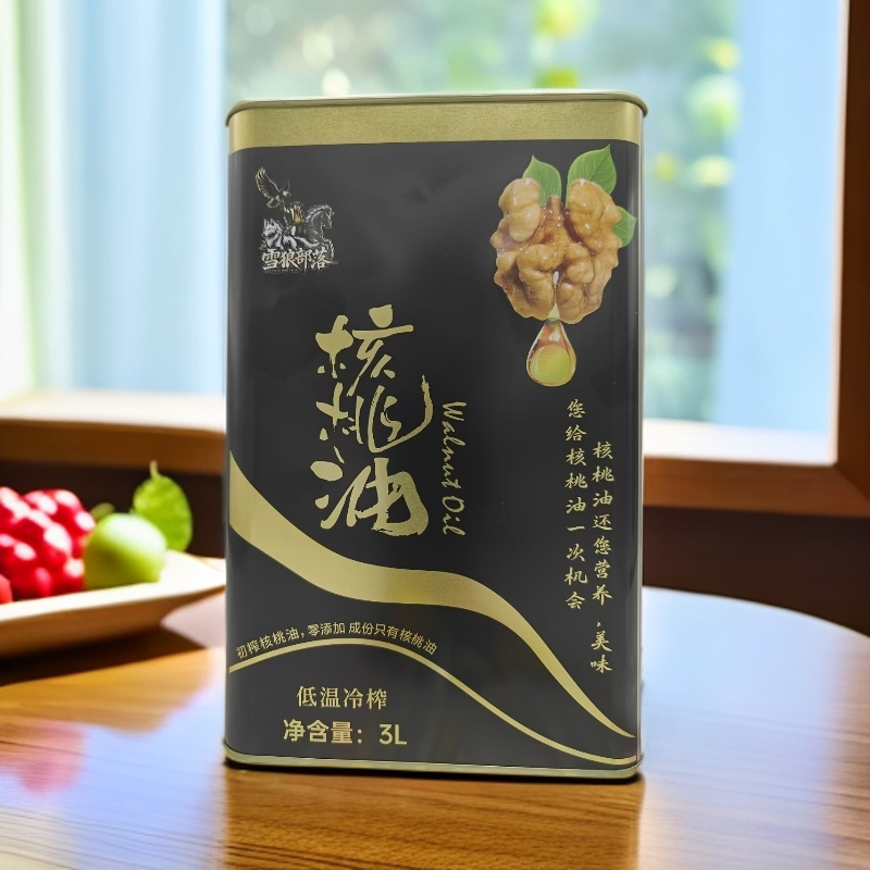 【雪狼部落】3升物理冷榨核桃油