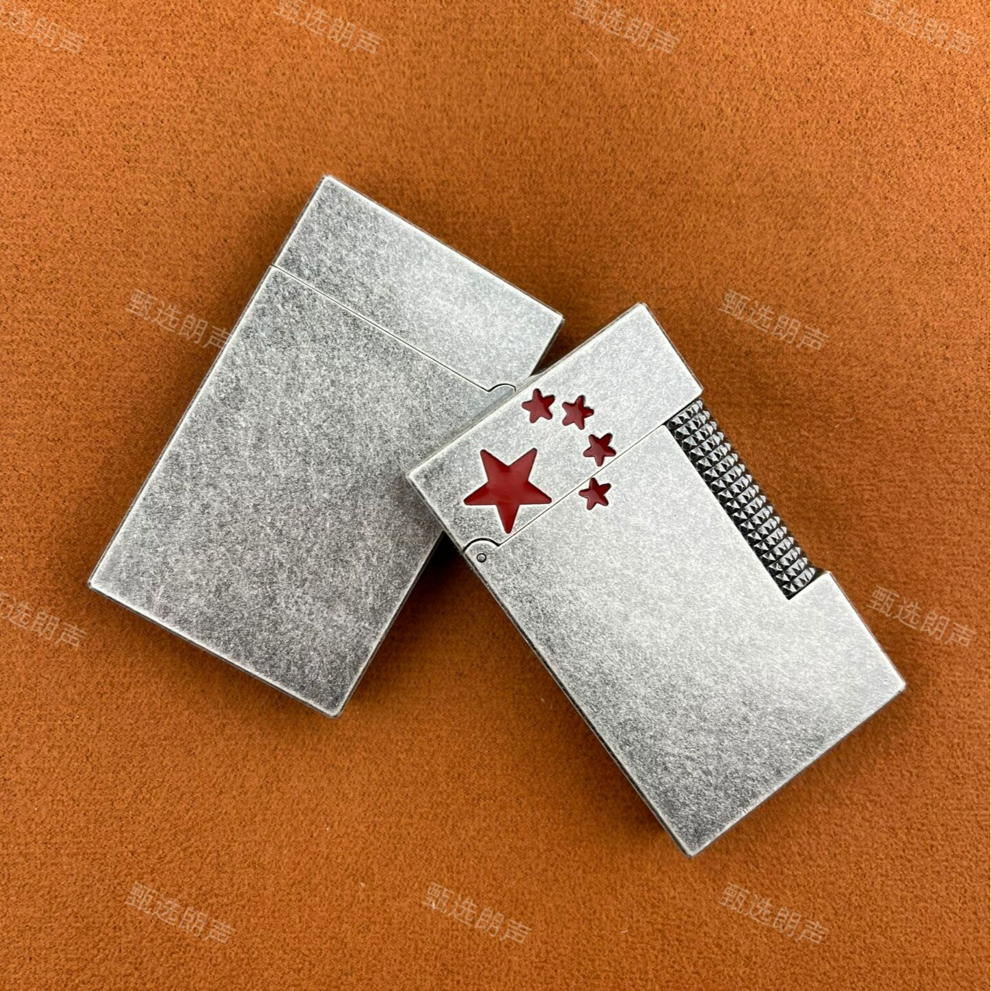 古银红星闪耀充气朗声火机纯铜钢音侧滑耐磨防刮花创意男士打火机