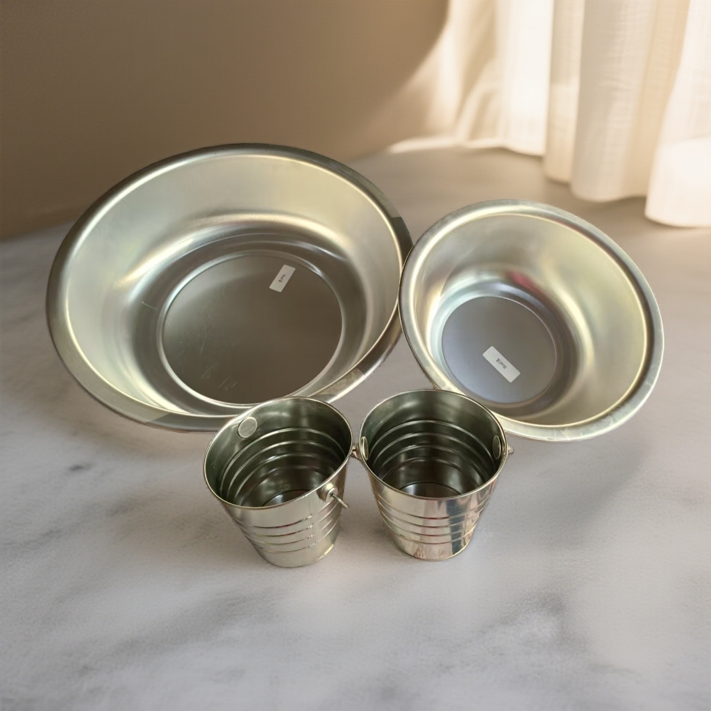 圆形款防锈进口吕盆4件套