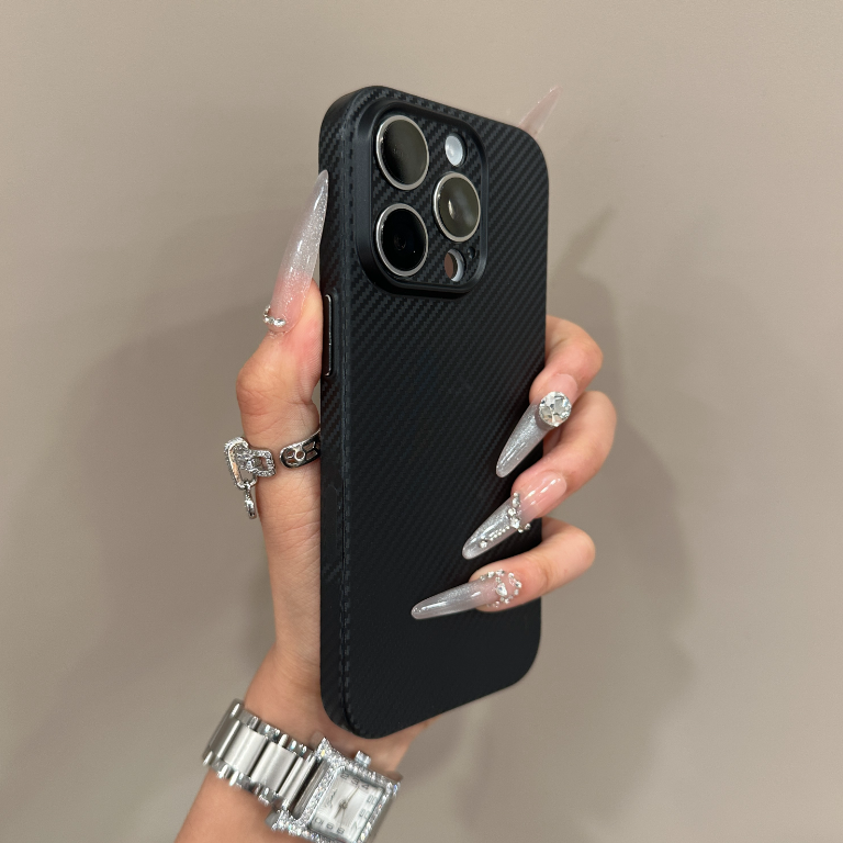 简约【16相机全包】新款超薄碳纤维纹适用苹果15/16promax手机壳17