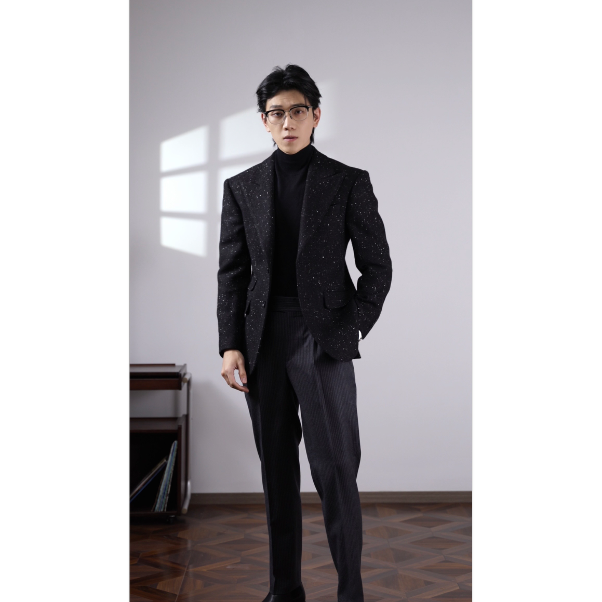 CJHONG星云系列 单排扣戗驳领秋冬单西