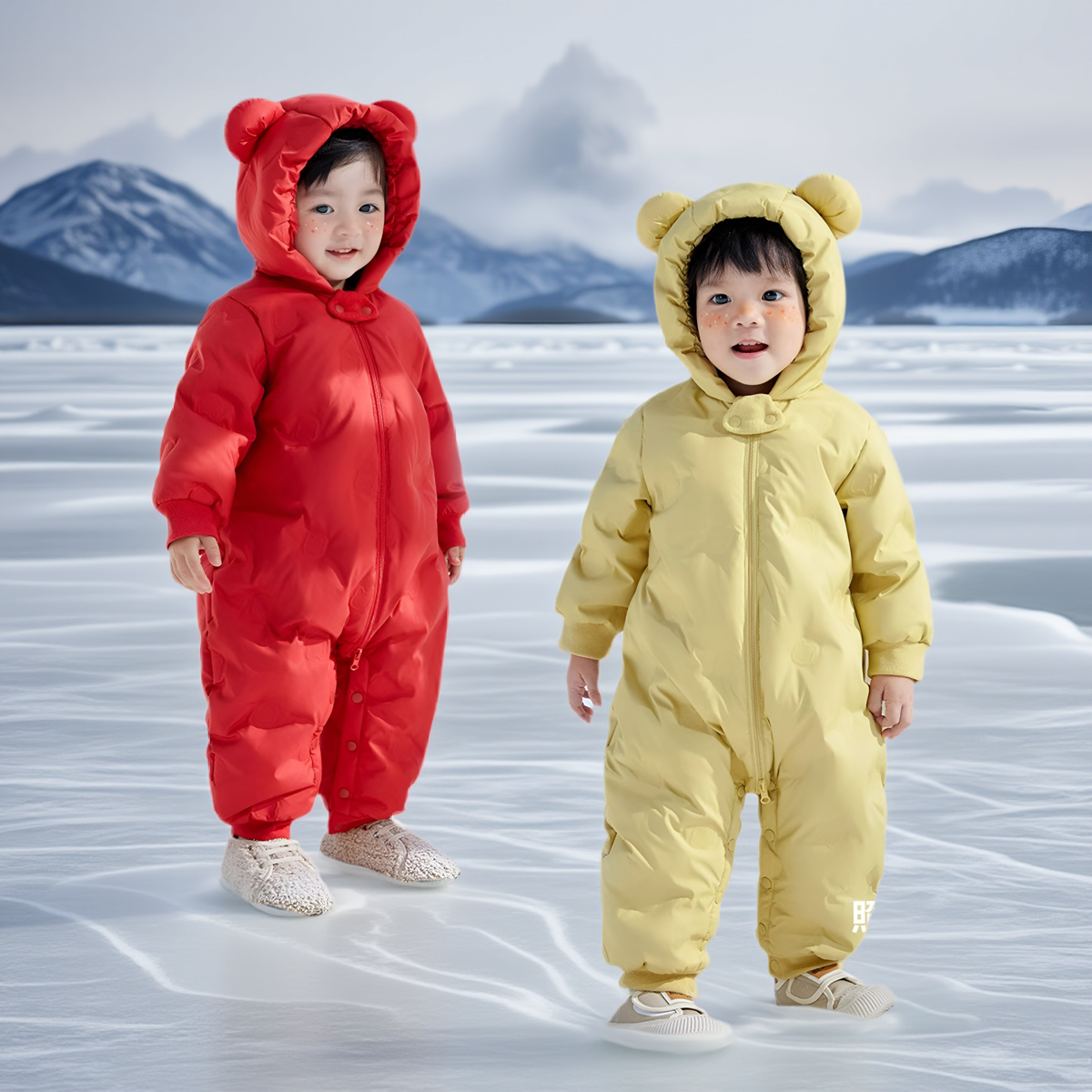 折后2025婴儿羽绒服连体衣男童女童冬季宝宝加厚洋气爬服哈衣