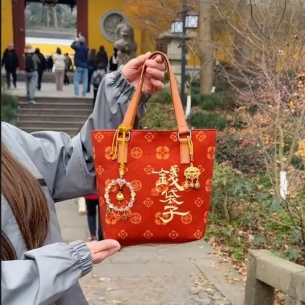 灵隐钱袋子布袋挂件车载汽车内饰挂件包包配饰包包挂件