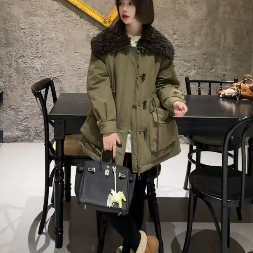 【对标800质量】2025冬季新款长款时尚百搭加厚保暖外套
