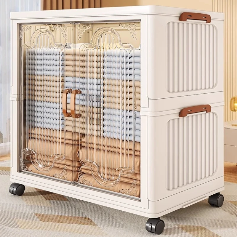 衣服收纳箱翻盖大容量被子整理箱换季衣物收纳神器可折叠储物柜子