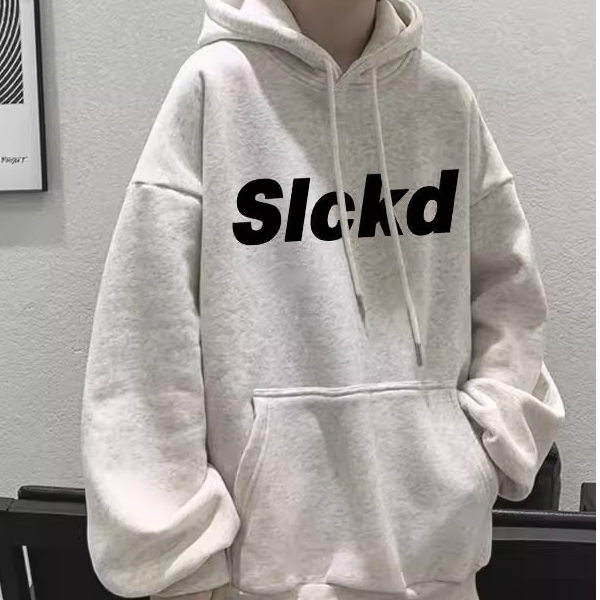 美式潮流连帽卫衣男2025秋冬新款简约字母印花休闲慵懒风外套上衣