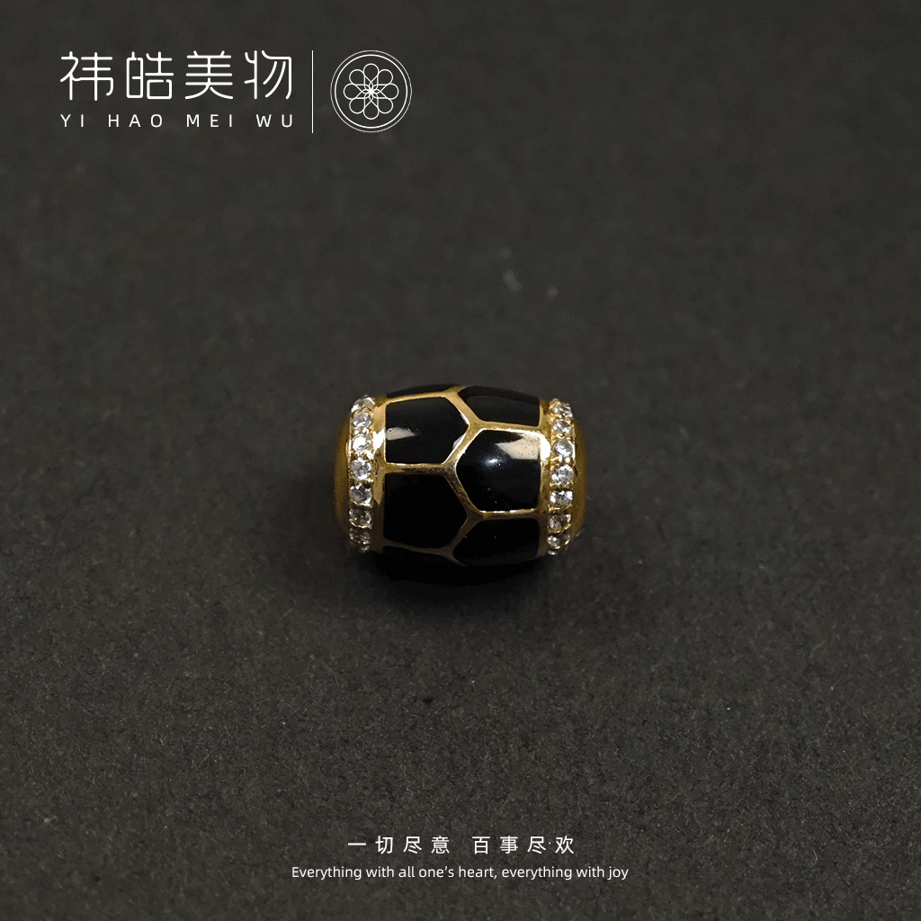 精工18K金镶嵌寿珠钻珠配珠