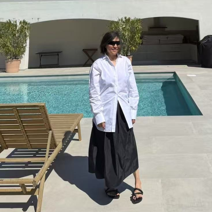 COCOLINDA | 100%棉窄身加长版 纯色衬衫K3338