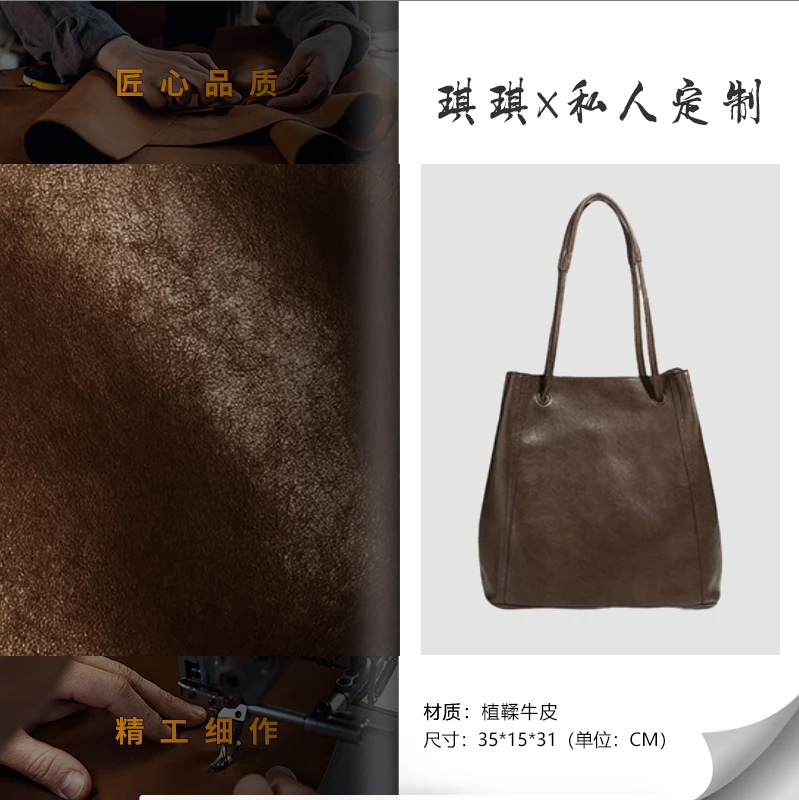 2025新款极简慵懒整张皮单肩包轻奢复古斜跨女士包53