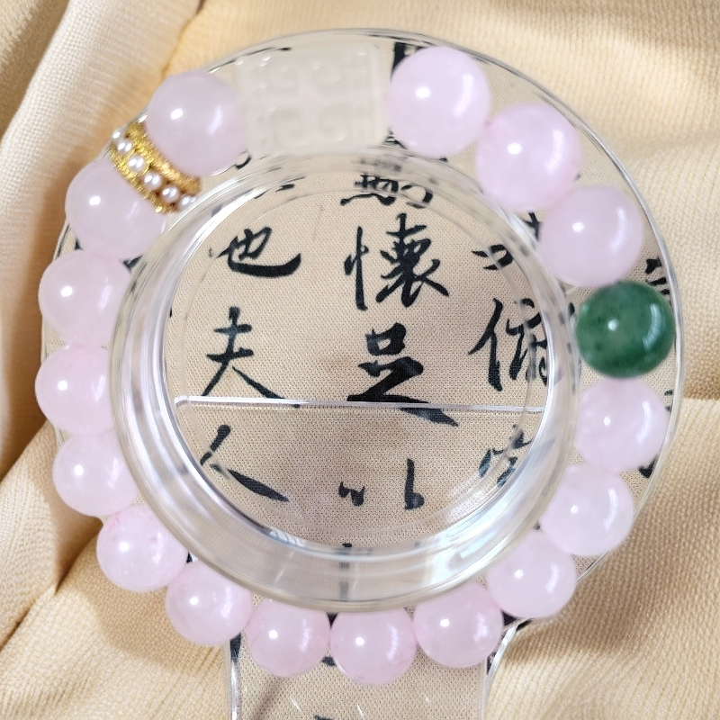 粉水晶单圈设计款适合女士佩戴