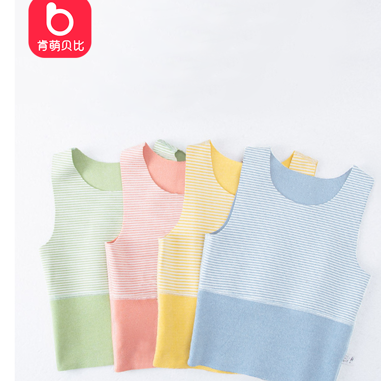 肯萌贝比儿童马甲春秋冬德绒婴儿背心吊带男女宝宝打底内穿保暖