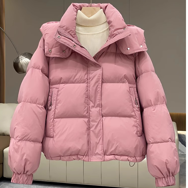 短款常规厚款棉服棉衣潮流百搭休闲秋冬加厚立领连帽小个子女外套