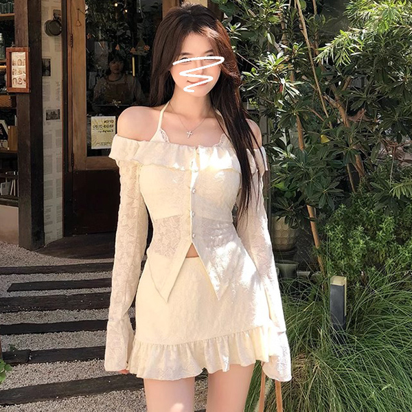 早秋独特漂亮初春套装甜辣性感纯欲辣妹穿搭连衣裙夏日绝美小裙子