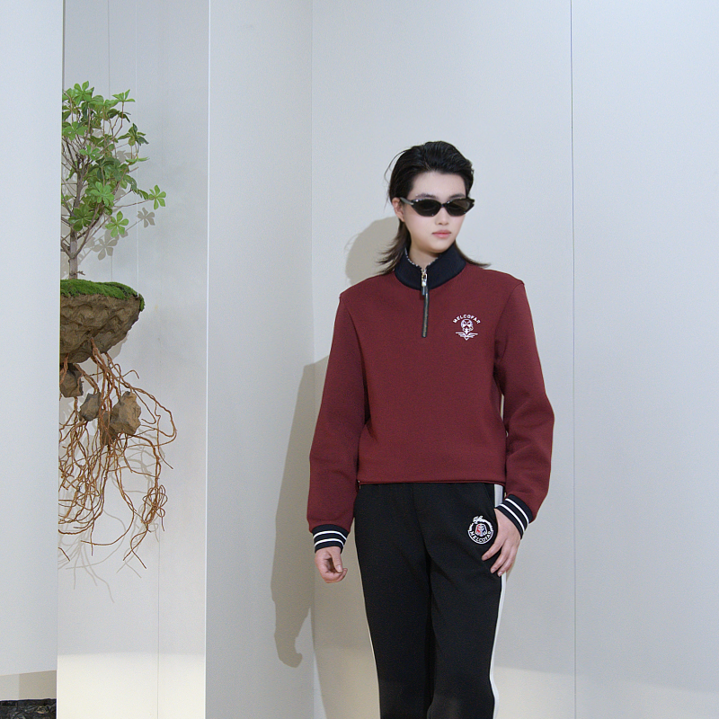 【LAOFEIYE老斐爷】男士加绒立领拉链休闲百搭帅气高级简约卫衣潮