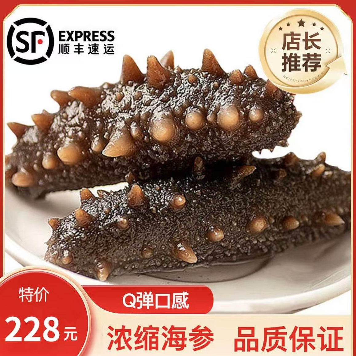 『即食海参』10-12头500g大连海参 Q弹口感  深海辽参
